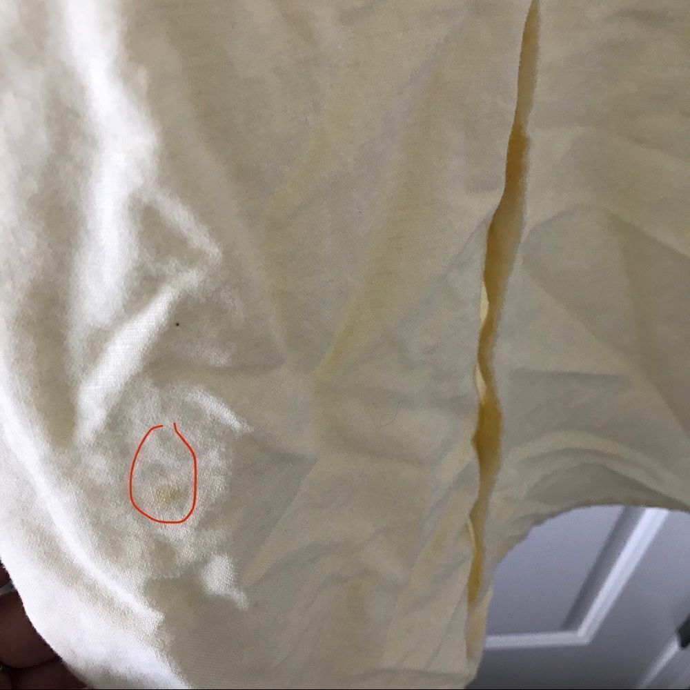 Old navy mens linen cotton blend yellow button down shirt - Picture 9 of 9